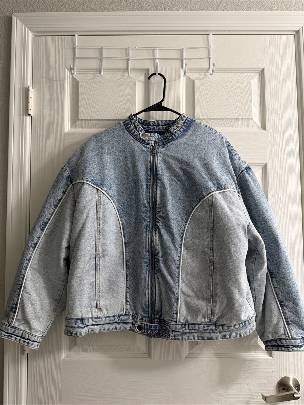 wild fable Light Blue Two-Tone Denim Jacket